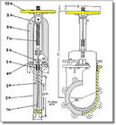 Metal neumático Seat del estruendo F4 de la válvula de puerta del cuchillo para el tubo de DHPE