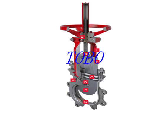 TOBO Durable alta temperatura ANSI 150LB acero inoxidable 316 Wafer Knife Gate Valve