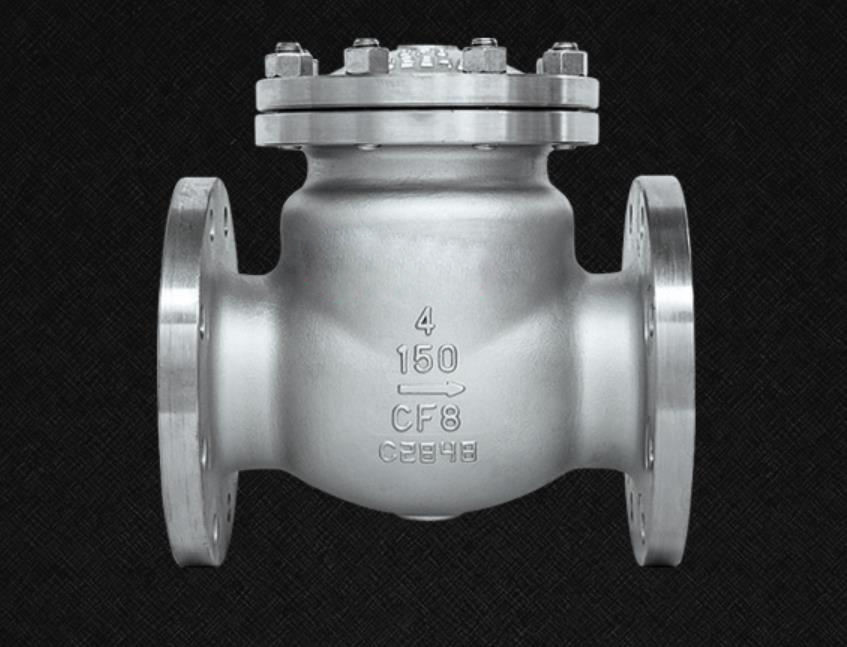 Válvula de retención de alta presión Api 6d Clase 200 Cf8 Swing 100 mm 4 &quot;8&quot; F304 Ss