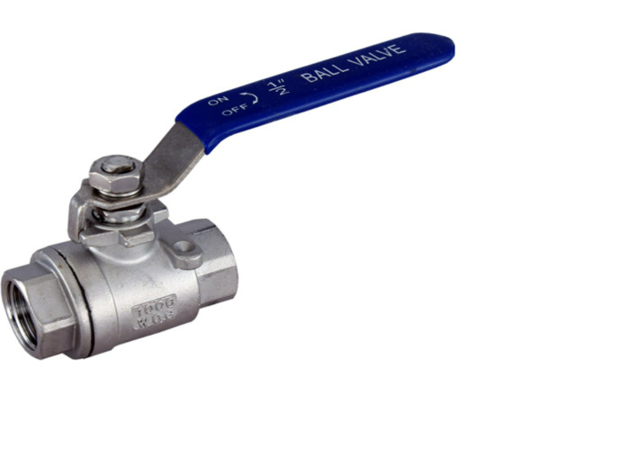 Vávula de bola de acero inoxidable del hilo femenino de la manija 2pc del tirón de Aohoy 304 316L BSP NPT para el agua