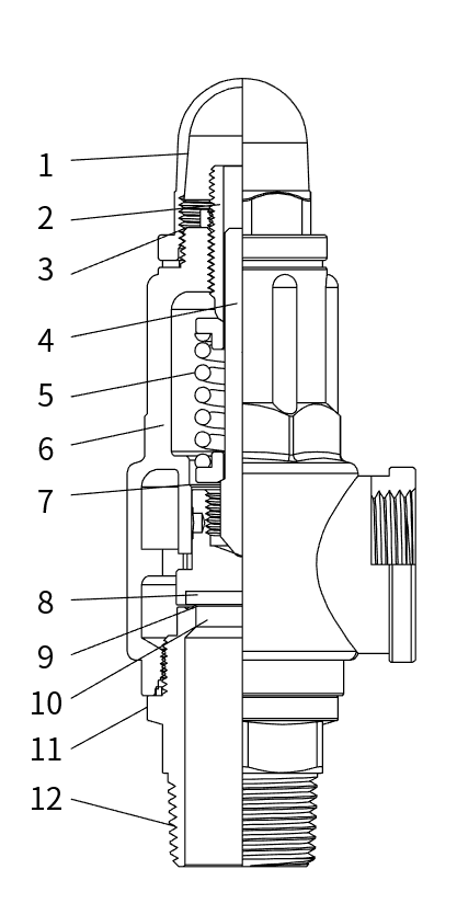 Tipo automático válvula de la válvula de seguridad de acero inoxidable la válvula de descarga
